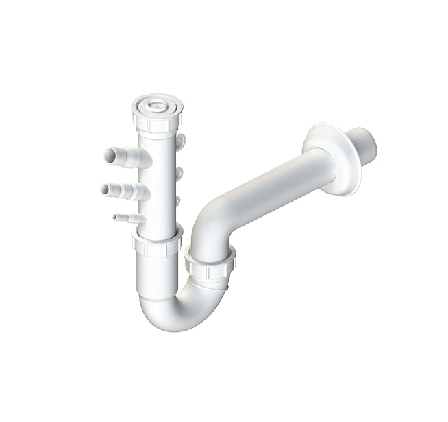 ATTACCHI MULTI FUNZIONE CON SIFONE E VALVOLA, ENTRATA G1"1/4 USCITA DN40 