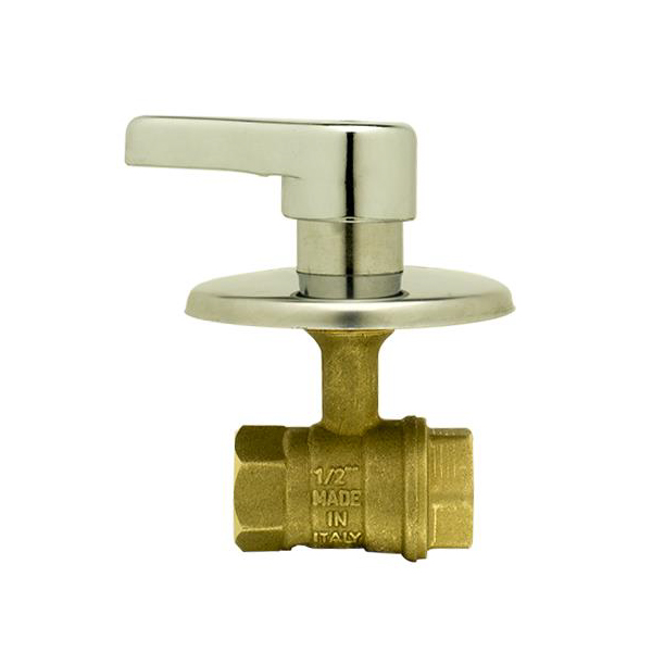 VALVOLE INCASSO A SFERA FF1/2"X1/2" CON MANIGLIA IN OTTONE CROMATO 