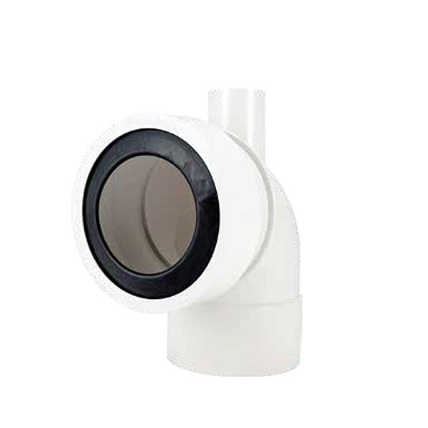 PROLUNGHE F PER SCARICO WC TIPO 90° RIGIDO CORTO CON TROPPO PIENO 