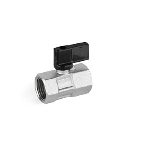 VALVOLE A SFERA FF 1/2" MANIGLIA NERA METALLICA 