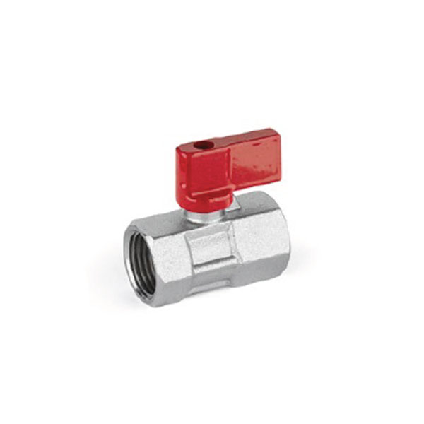 VALVOLE A SFERA FF 1/2" MANIGLIA ROSSA METALLICA 
