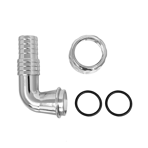 CURVE ABS CROMATA C/DADO 1" IN PLASTICA PER SCARICO LAVASTOV. 